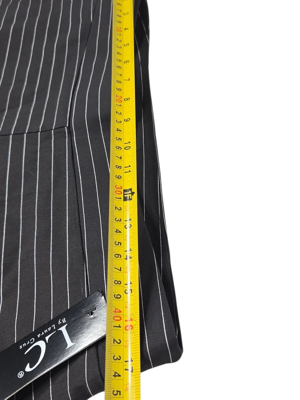 Men's Black Pinstripe Flat Front Casual Shorts